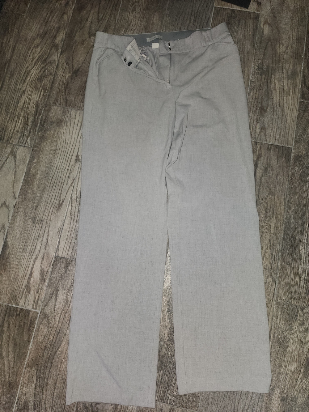 Women's Light Gray Dress Pants - Classic Straight Fit
